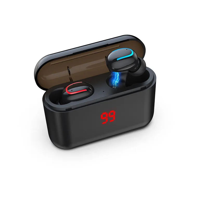 Новые TWS беспроводные bluetooth-наушники с зарядным устройством, Спортивные Беспроводные наушники с HD микрофоном, водонепроницаемые наушники с шумоподавлением