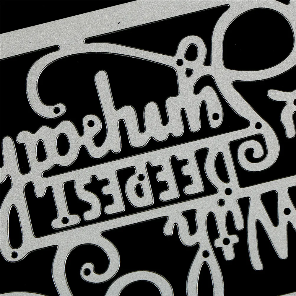 С глубочайшем слова листья Новый Трафаретный вырубной штамп Скрапбукинг умирает