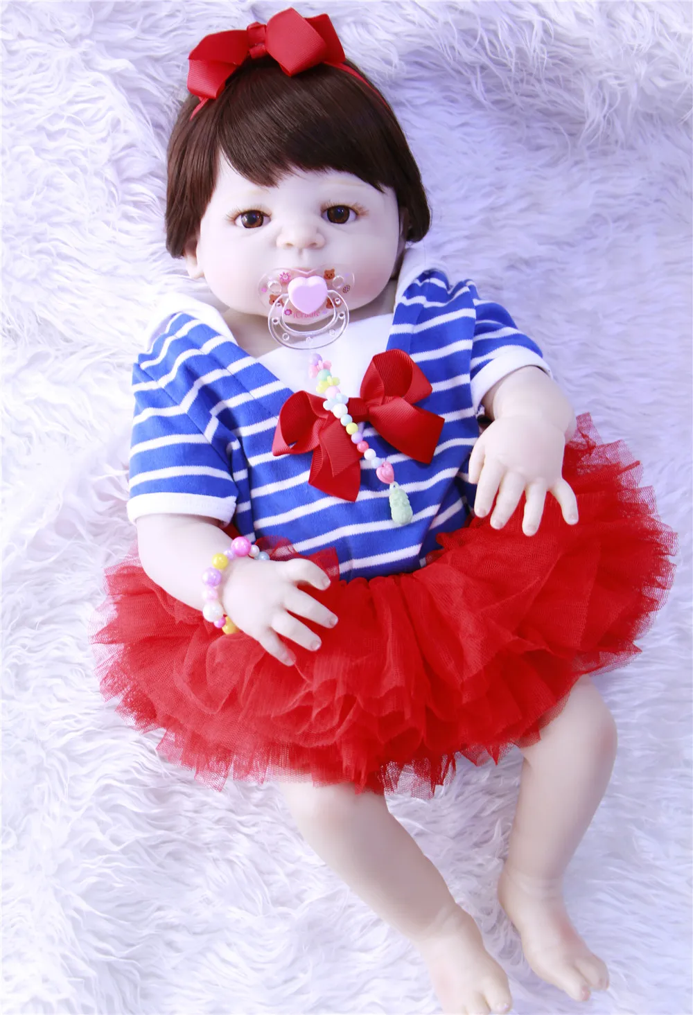 23 &quot57 см полный Силиконовый Возрожденный младенец куклы Bebe Малыш Девочка тело