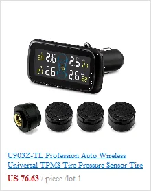 U901T-WF TPMS автомобильный монитор давления в шинах, сменная батарея с 6 внешними датчиками, ЖК-дисплей