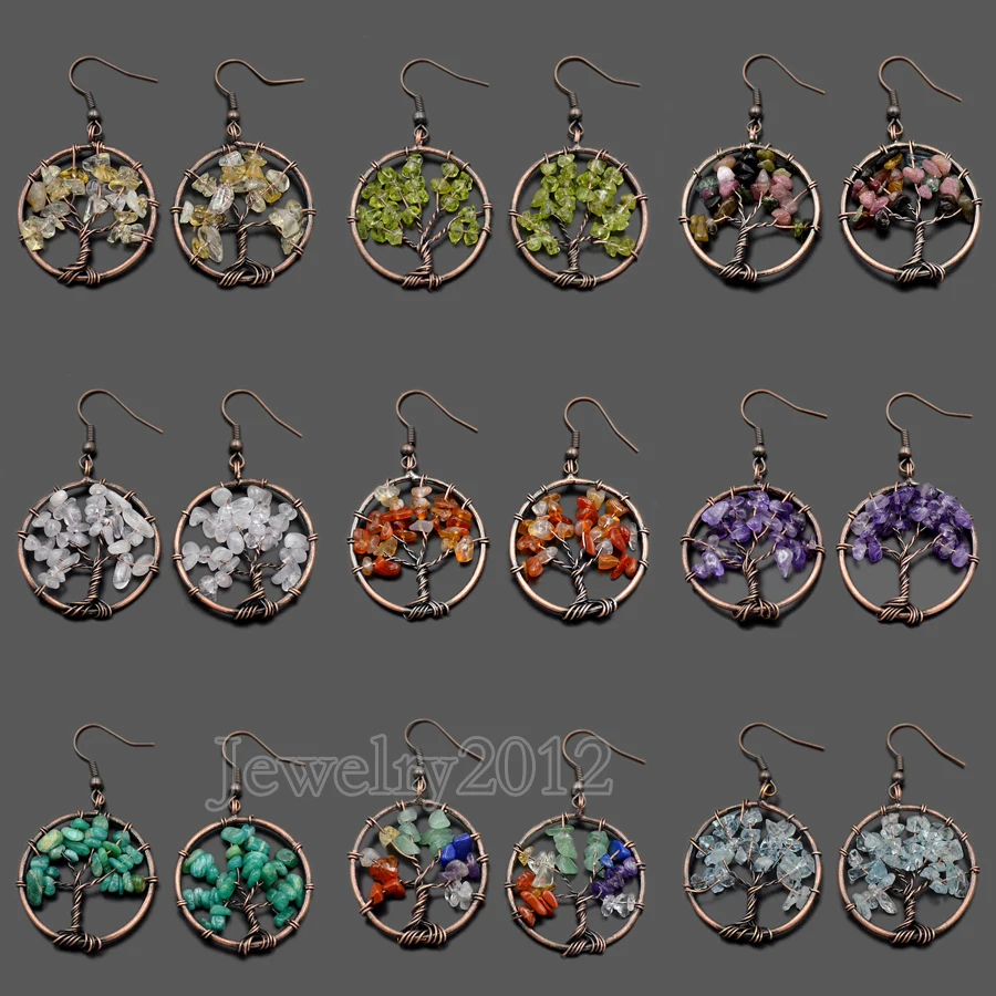 10 шт./лот натуральный драгоценный камень Древо жизни чипсы из бисера Исцеление