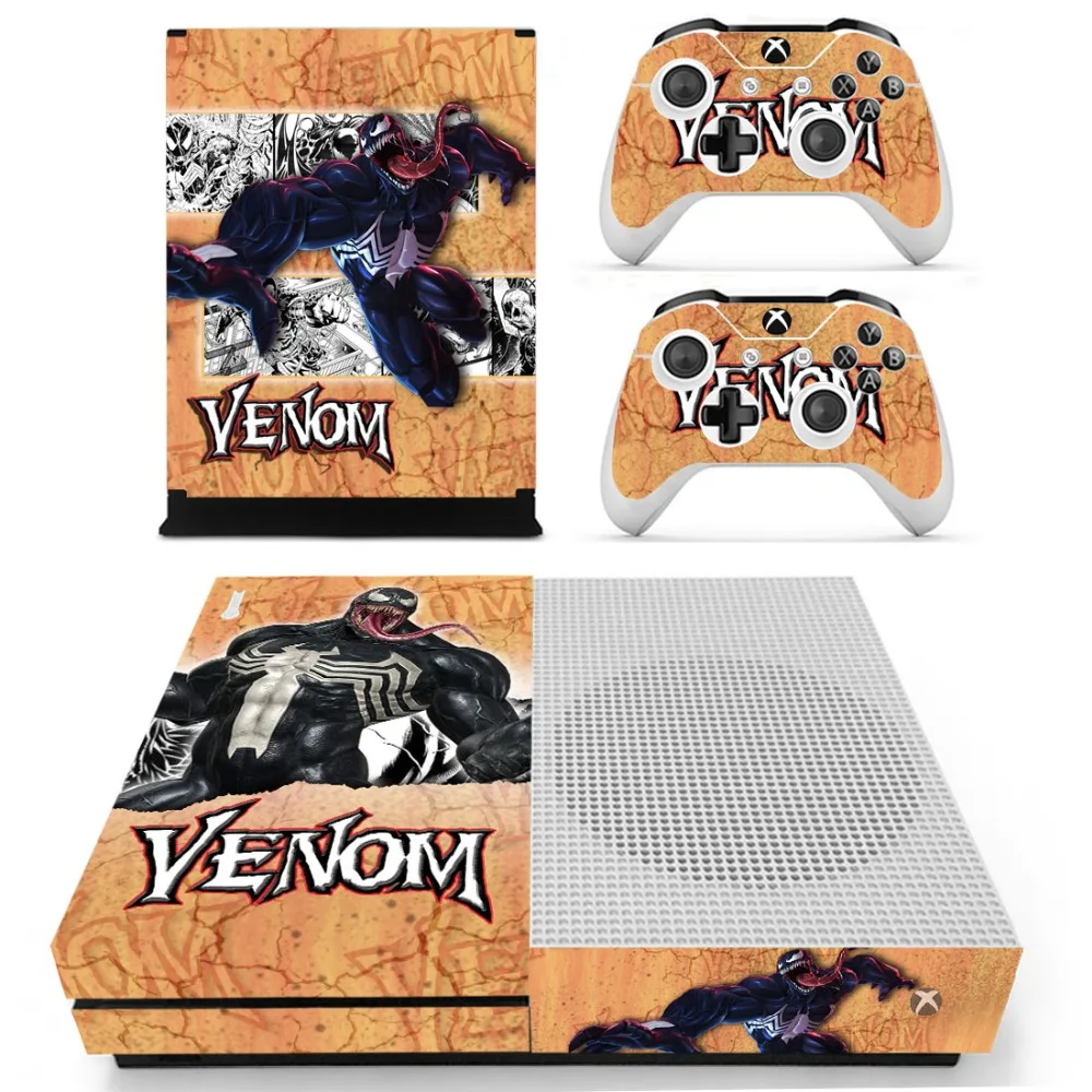 Мстители, Человек-паук, яд, наклейка на кожу, наклейка для Xbox One S консоли и контроллеров для Xbox One, тонкая кожа, наклейка s, винил