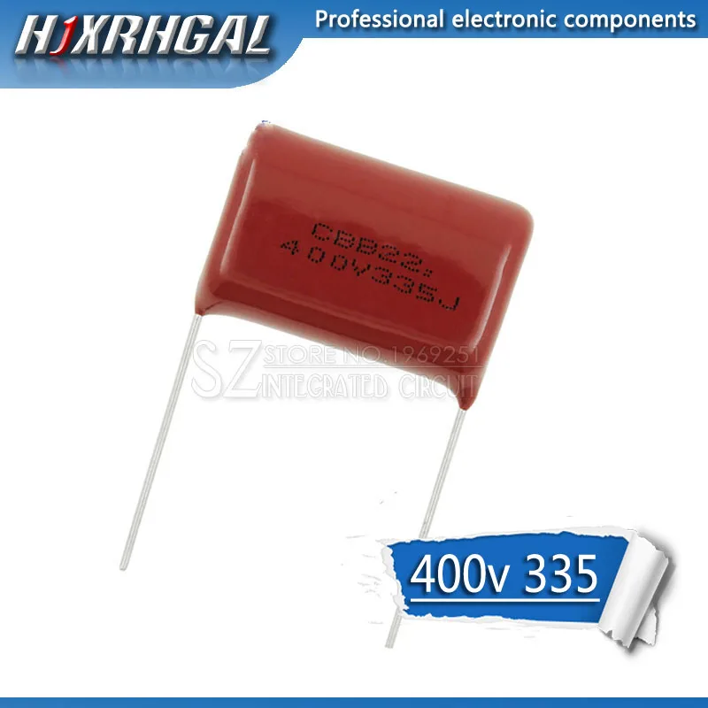

10PCS 400V335J 3.3uF Pitch 25mm 400V 335 3300nf CBB Polypropylene film capacitor hjxrhgal