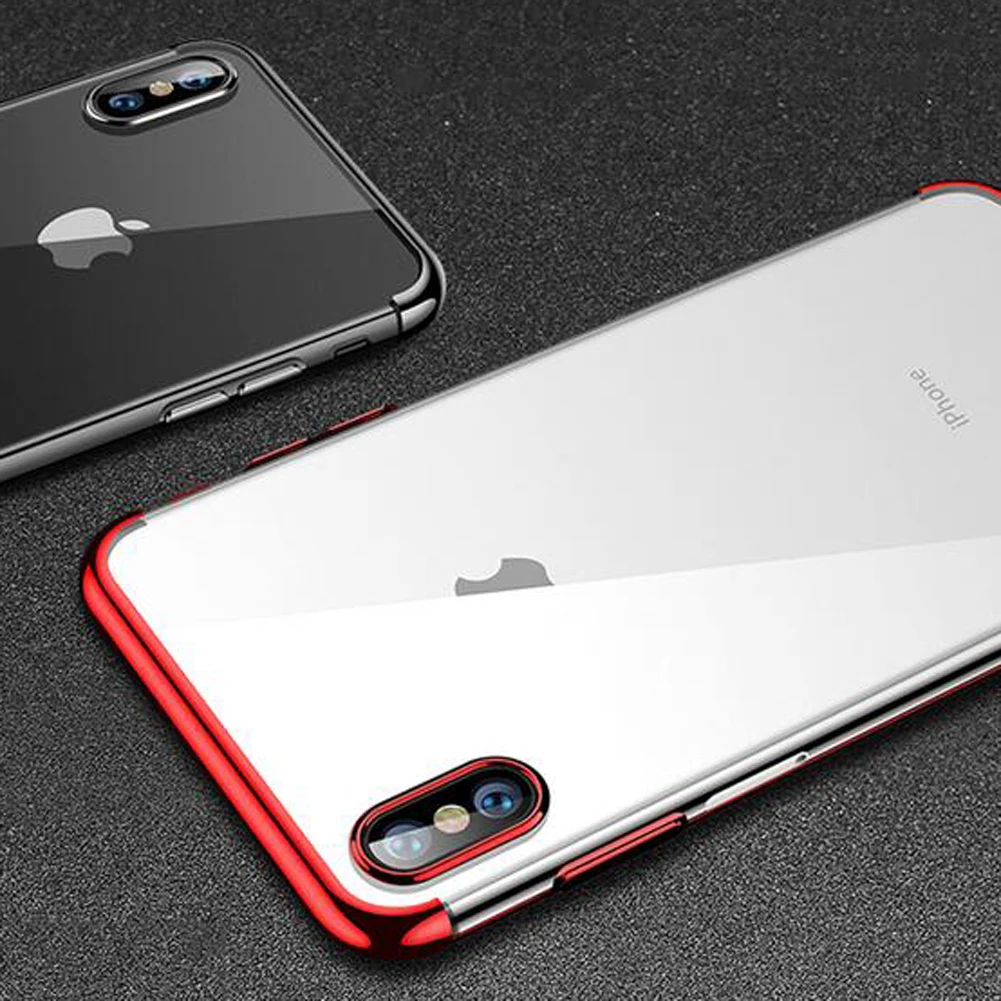 MAYROUND Гибридный прозрачный чехол для iPhone X 10 8 7 6S Plus блестящий ультра тонкий