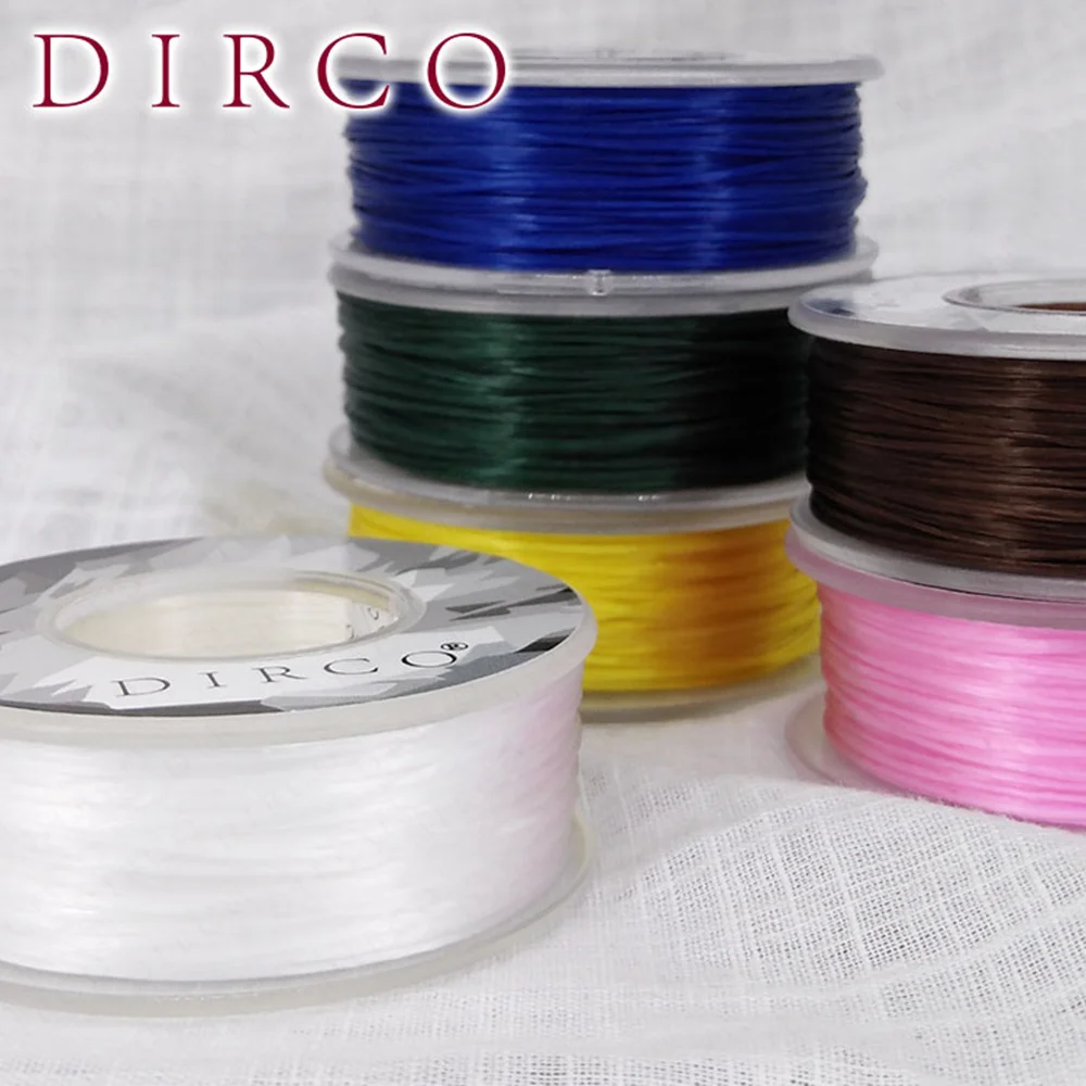 Плоский эластичный шнур с кристаллами 0 8 мм 500 м