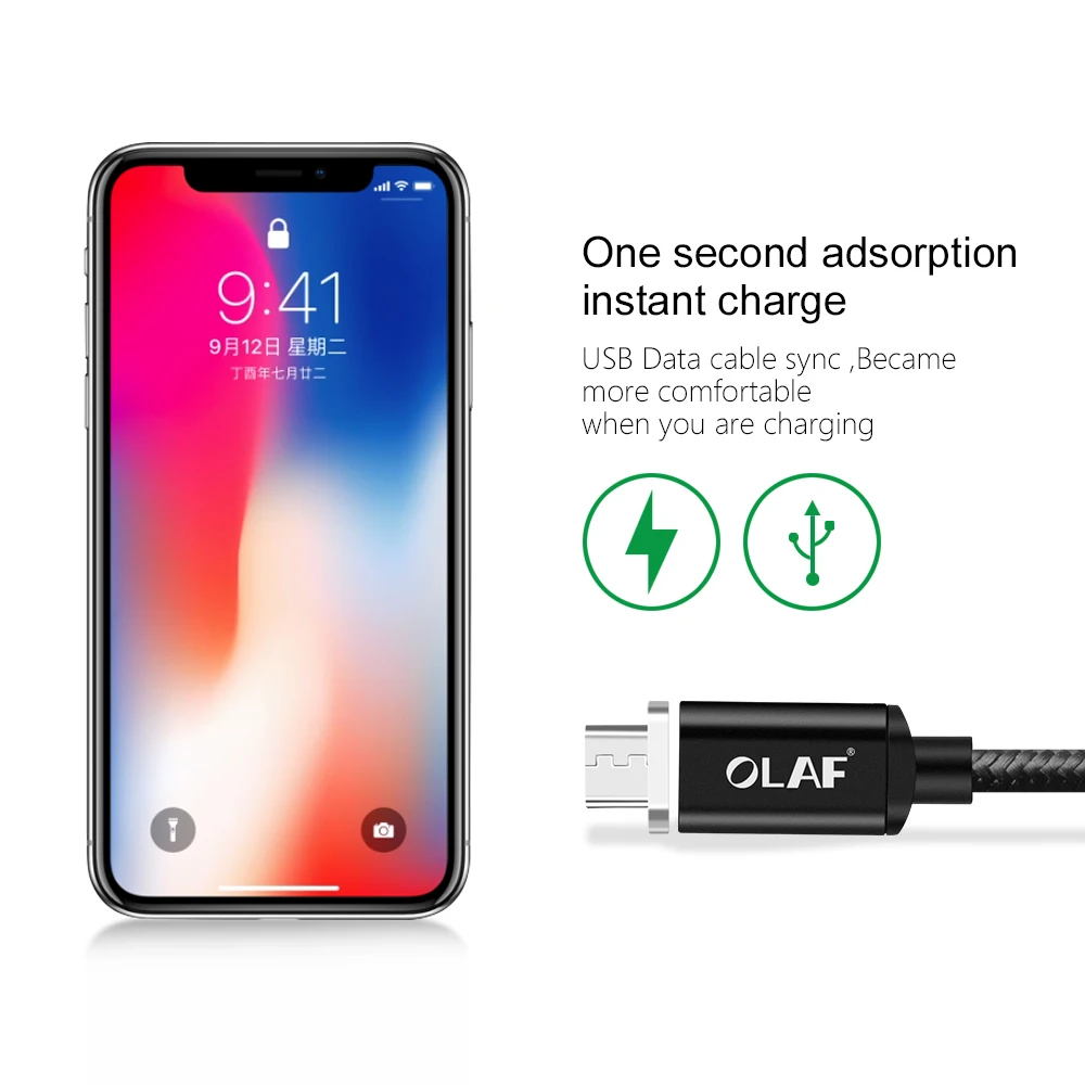 Магнитный кабель для iPhone X Lighting Data Charging быстрое зарядное устройство usb xs max xr x 8 7 6 6s