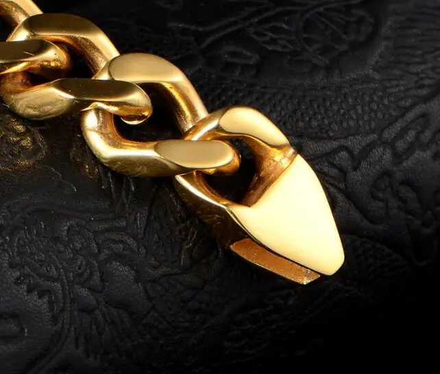 GNAYY ювелирные изделия Золотая нержавеющая сталь кубинская цепь панцирная