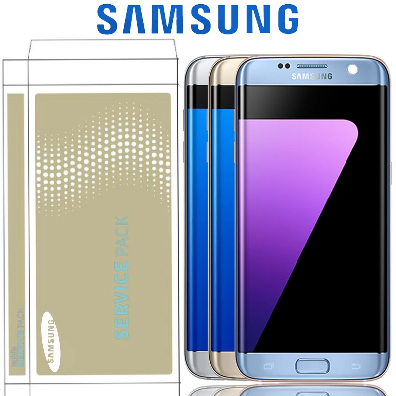 Сменный ЖК дисплей для SAMSUNG Galaxy S7 Edge G935 G935F G935FD с рамкой|Экраны мобильных