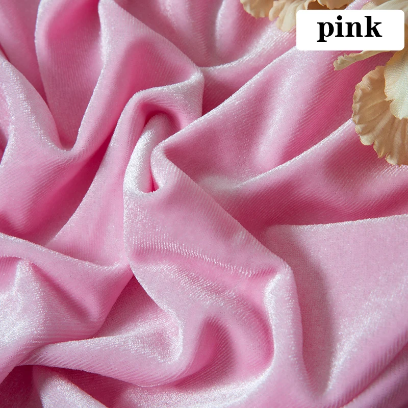 pink 160X100 см мягкая бархатная эластичная ткань для платья, юбки, блузки, Рождественская ткань для дома, аксессуары ручной работы, украшения - Цвет: pink