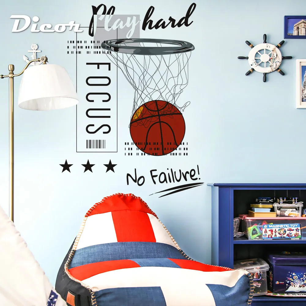 Наклейка на стену DICOR SLAM DUNK баскетбольная тема постер Фотофон не сбой для