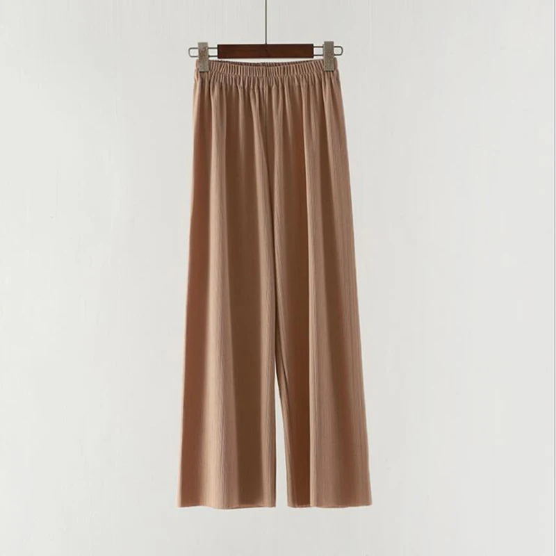 2019 широкие брюки Корейская версия диких девять штанов свободные женские летние с