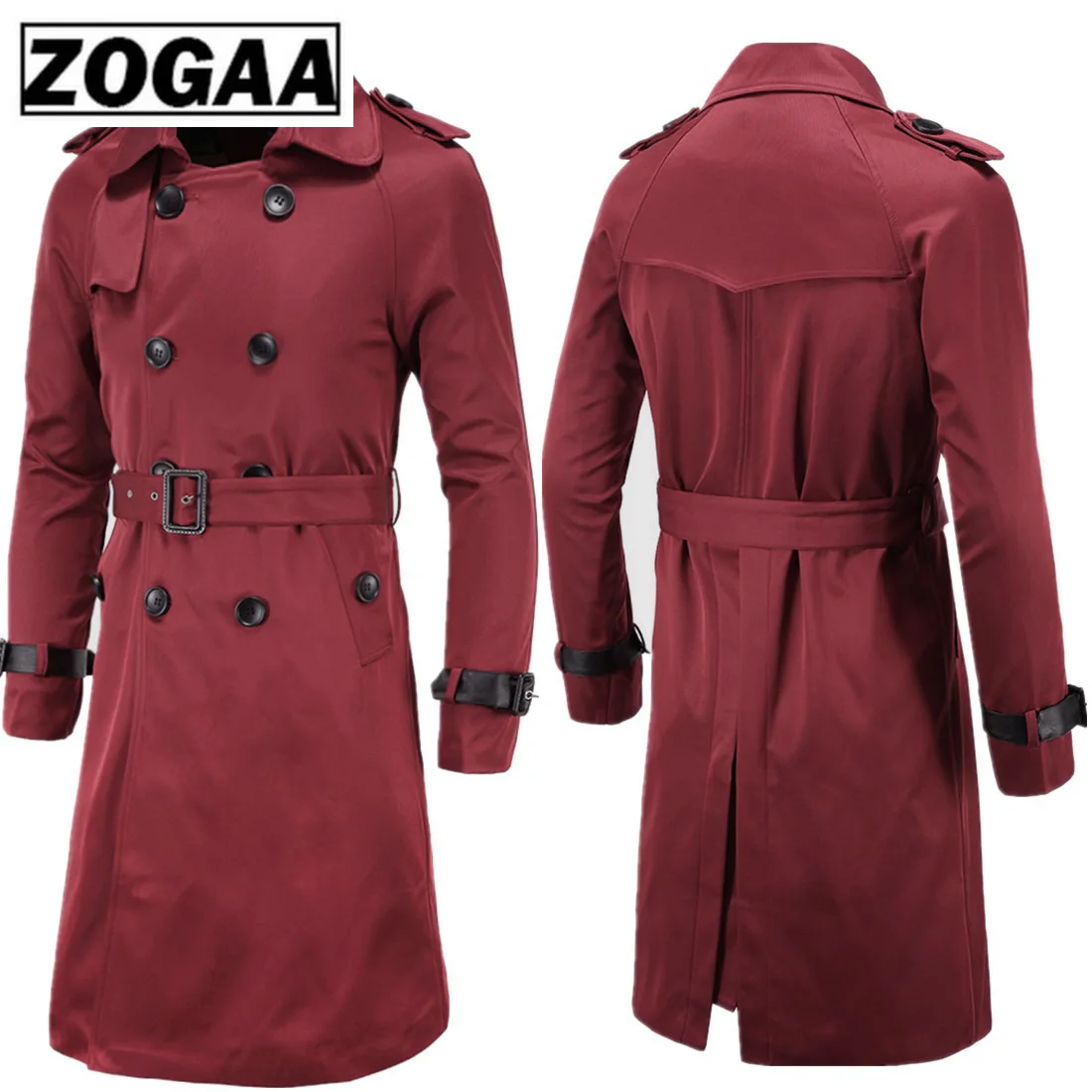 Новое мужское длинное приталенное двубортное пальто ветровка в европейском и