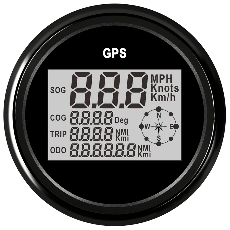 Автомобильный лодочный цифровой GPS Спидометр 85 мм одометр 0 999 узлов км/ч миль/ч 12