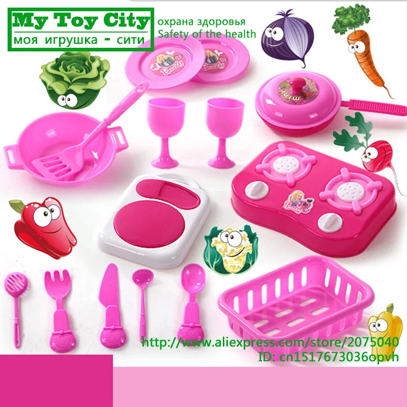 Девушки игрушки играть пластиковой посуды кухня игрушка установить | Игрушки и