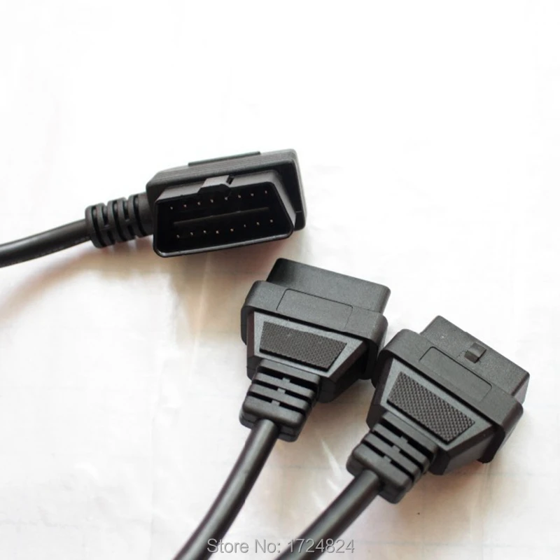 OBDII 1-2 ELM327 30 см 16 штырьковый штыревой разъем Y OBD2 контактный сплиттер ELM 327