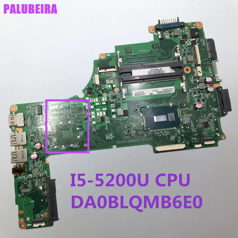 PALUBEIRA для Toshiba Satellite L50-C C55-C C55 S55 Материнская плата ноутбука SR23Y с I5-5200U Процессор A000388620 DA0BLQMB6E0 DDR3 Тесты