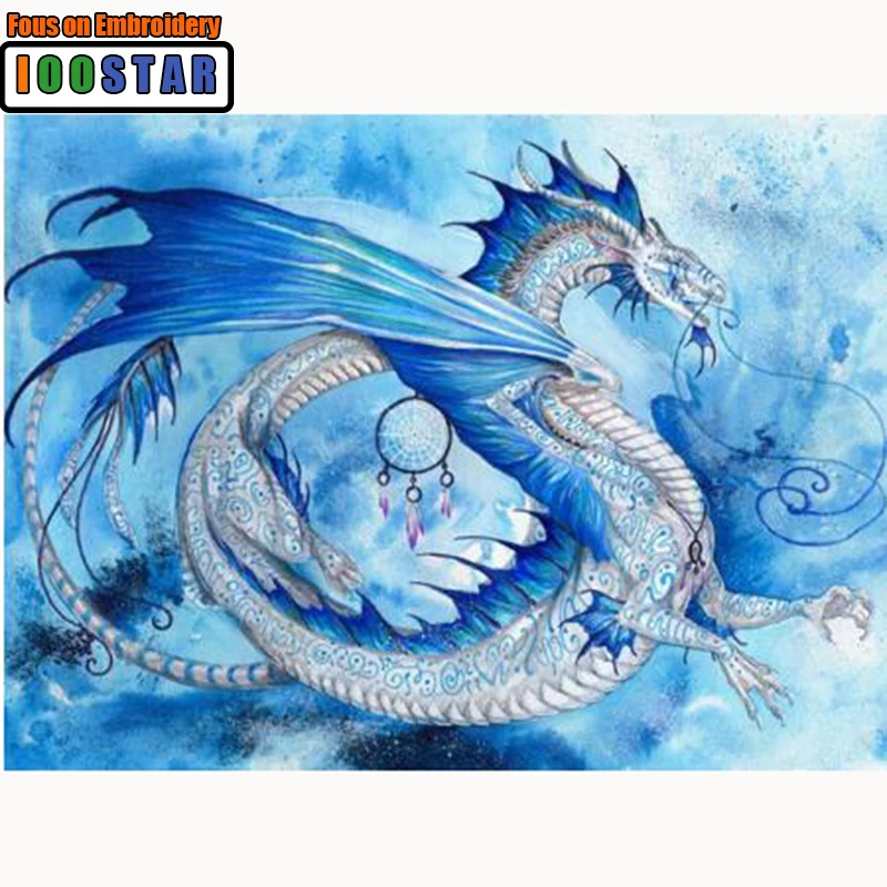 Полная Алмазная вышивка животное дракон 5D крестиком на рисунке 3D рукоделие