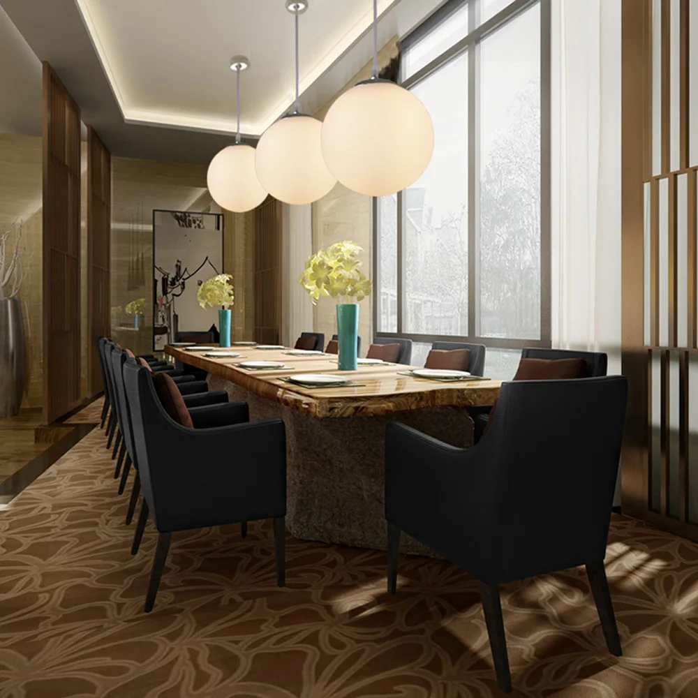 Белый матовый стеклянный шар крыльцо Ресторан подвесной светильник столовая