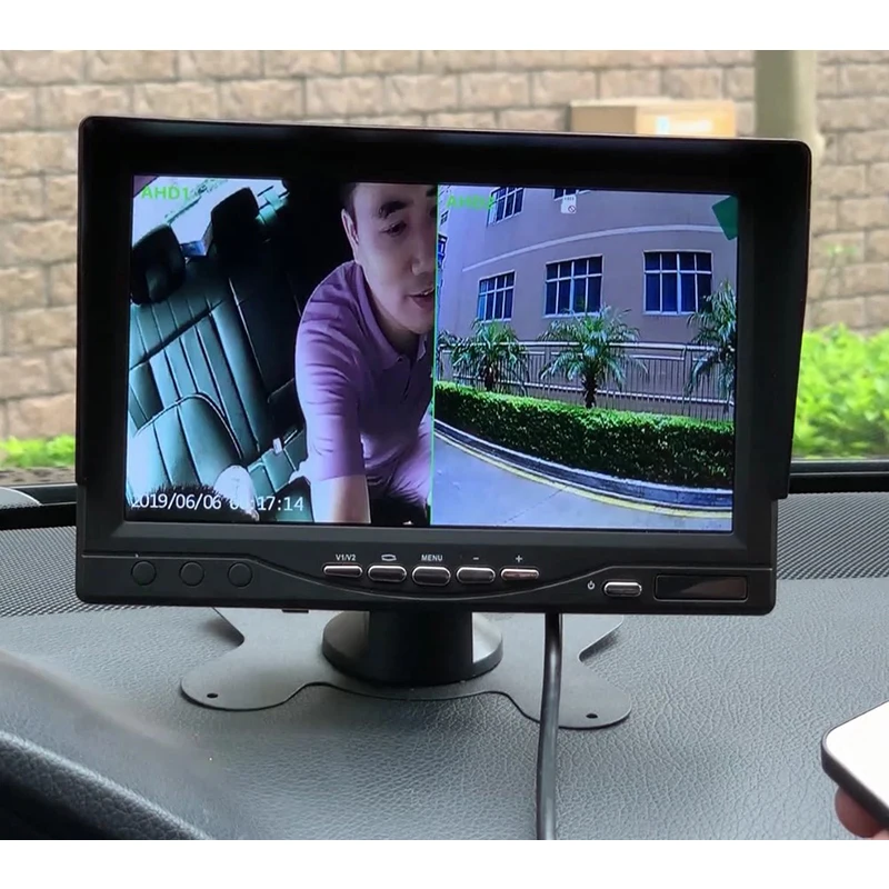 $50.95 GreenYi AHD Recording DVR 7 Inch Car Monitor with 1920*1080P Vehicle Rear View Camera for Truck Bus Support SD Card