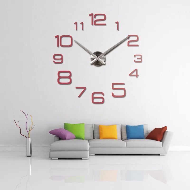 Новые Diy настенные часы Акриловые diy часы кварцевые часы Reloj De Pared Гостиная Современные 3d зеркальные наклейки Horloge Home Klok