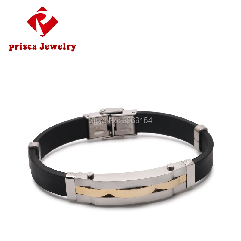 Мужские ювелирные изделия очаровательный браслет модные силиконовые стальные