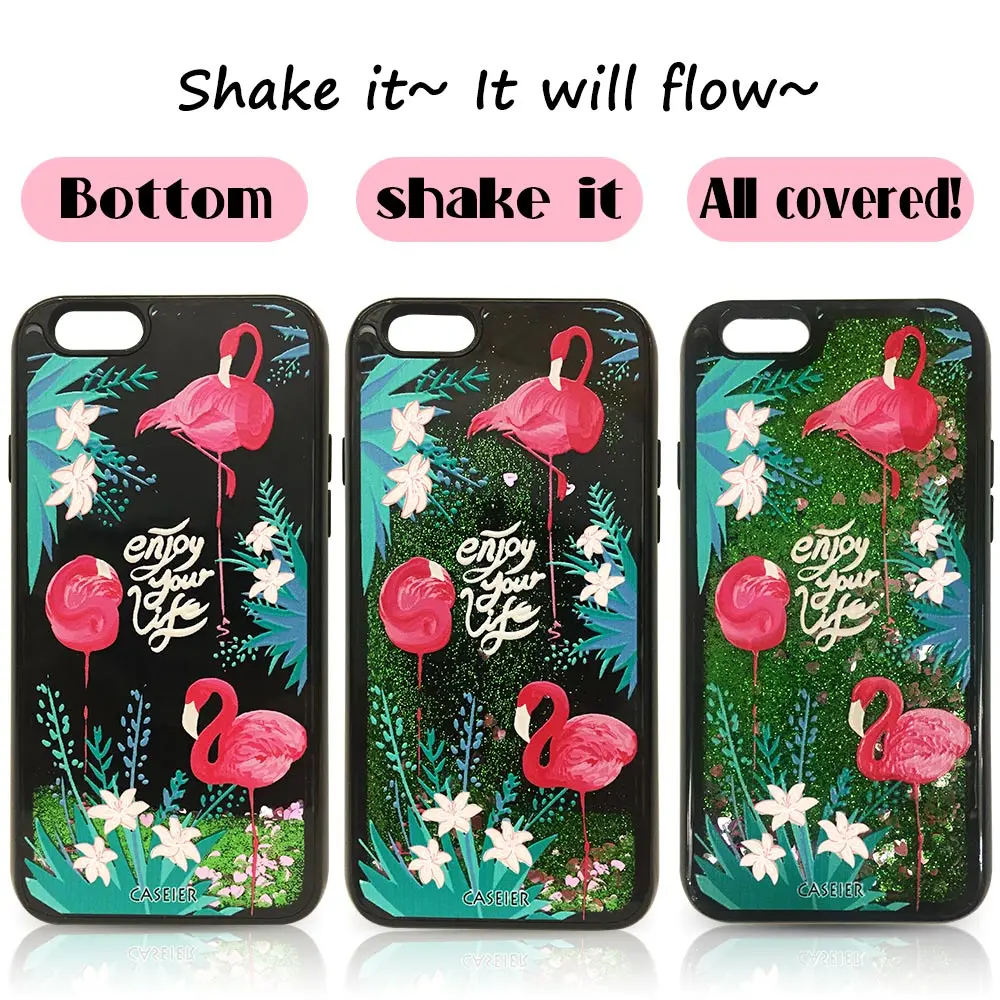 CASEIER Gift Box Case For iPhone 6 6s 7 X 8 3D Bling Quicksand Cover Plus Soft Edge Anti-knock Fundas |