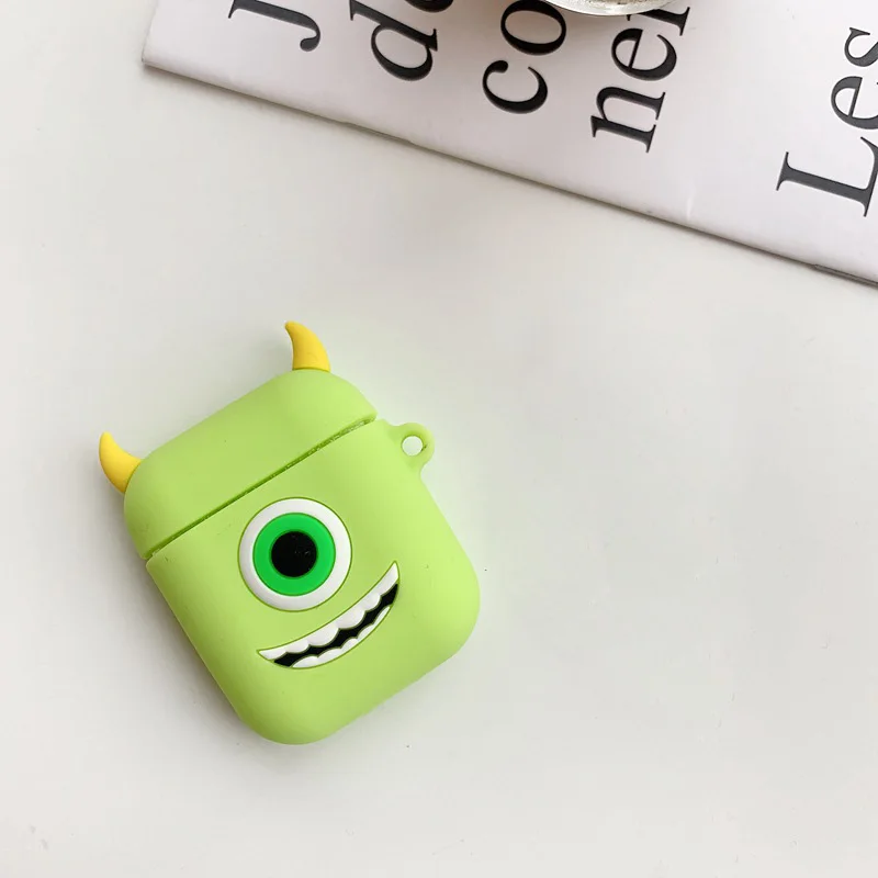 4 Милый мягкий силиконовый чехол для Apple Airpods, зарядная коробка, милый коричневый медведь, Микки, чехол для наушников, для AirPods, мультяшный защитный чехол - Цвет: 4