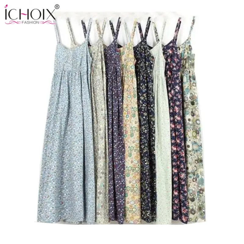 Женское платье на тонких бретельках повседневное пляжное без рукавов с