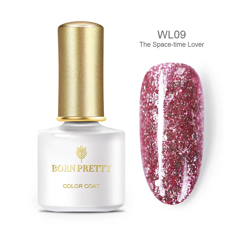 BP-WL09 BORN PRETTY Блестящий УФ-Гель-лак 6 мл Золотой Серебряный замачиваемый УФ-гель для ногтей блестки мерцающий Гель-лак для маникюра - Цвет: BP-WL09