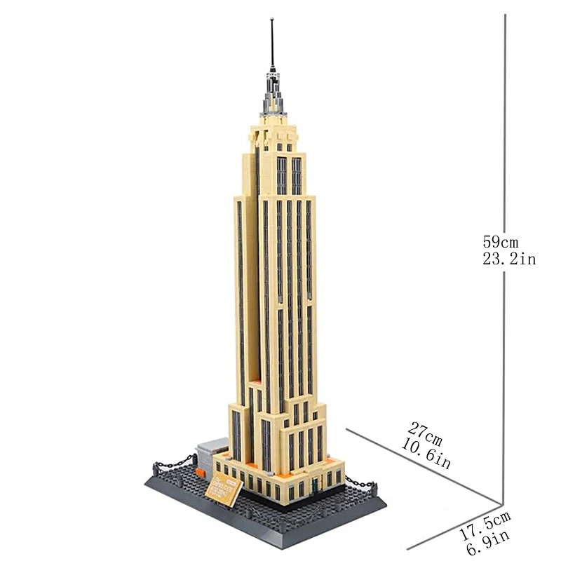 

The Empire State Building Blocks Model World's Great Architecture Series Famous Building Model Blocks City Diy Bricks Toys