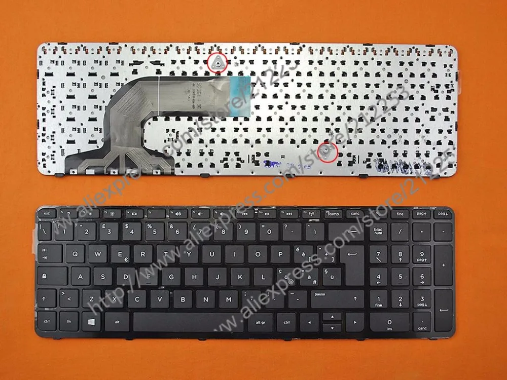 Клавиатура с итальянской раскладкой для hp павильон 250 G2 G3 255 256 рамкой черного