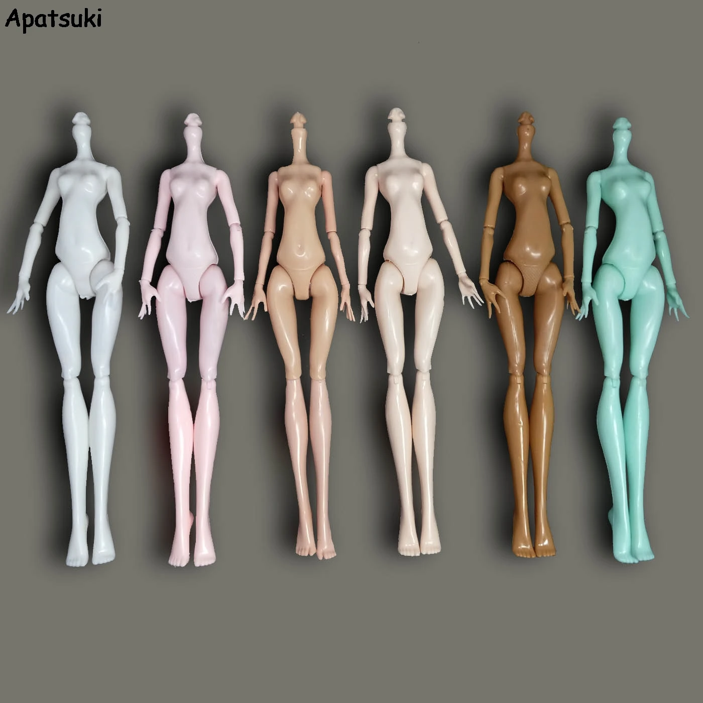 

6pcs/lot DIY Imitation Naked Body Without Head For Monster High Dolls Fairytales 11 Joints Bodies Demon Monster Doll Accessories