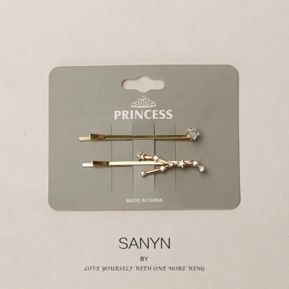 Новинка заколки из сплава с двенадцатью созвездиями кристаллами для женщин и