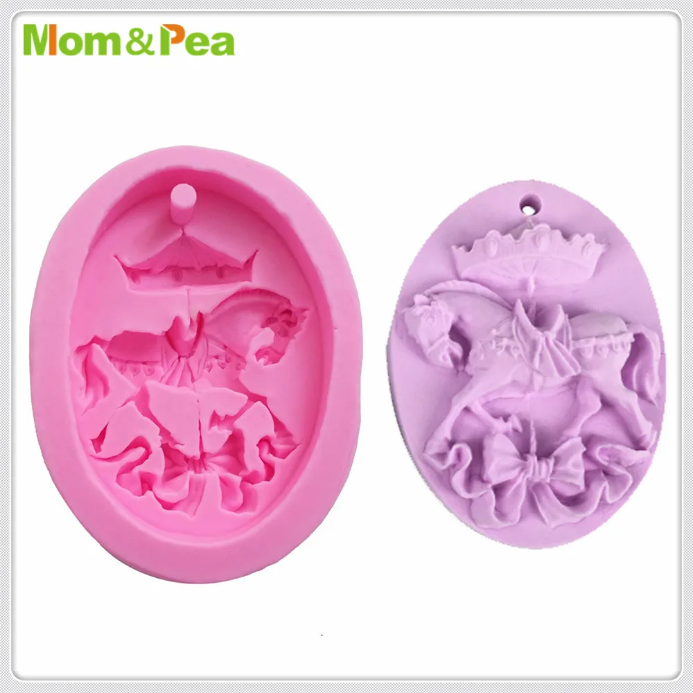 Mom &amp Pea mpa92 силиконовая форма для украшения торта в виде деревянной лошади