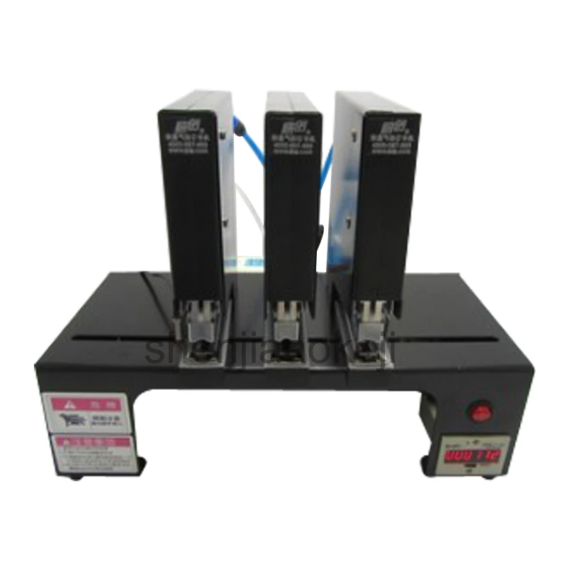 Трехголовый пневматический степлер переплетная машина автоматический