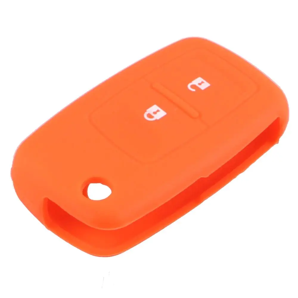 orange Dandkey 2 Пуговицы силиконовые Ключи Обложка для Фольксваген Passat Поло Гольф Touran Бора Jetta Кэди Touran Sharan Transporter - Количество кнопок: orange
