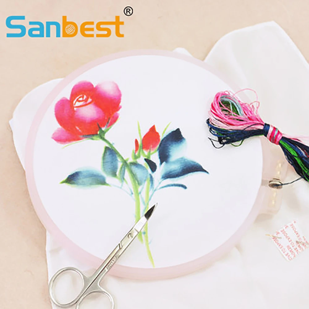 Sanbest Китайская традиционная вышивка элегантные розовые наборы Su для вышивания