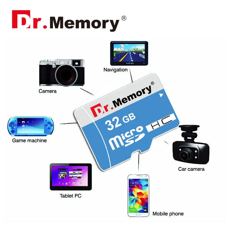 Dr. памяти 64 ГБ MicroSD XC stick реальная Ёмкость Синий Micro Sd карты Class10 8 г 16 32 Microsd с