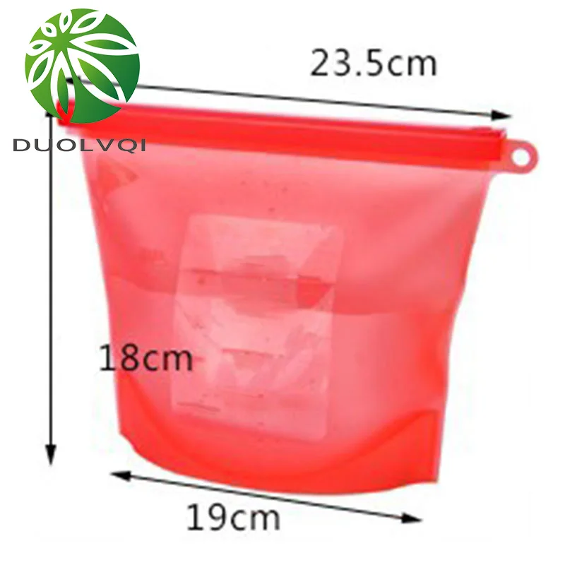 Holaroom Vacuum Food Sealer Bags Wraps Silicone Fridge Food Storage Containers Refrigerator Bag Kitchen Colored Ziplock Bags images - 6