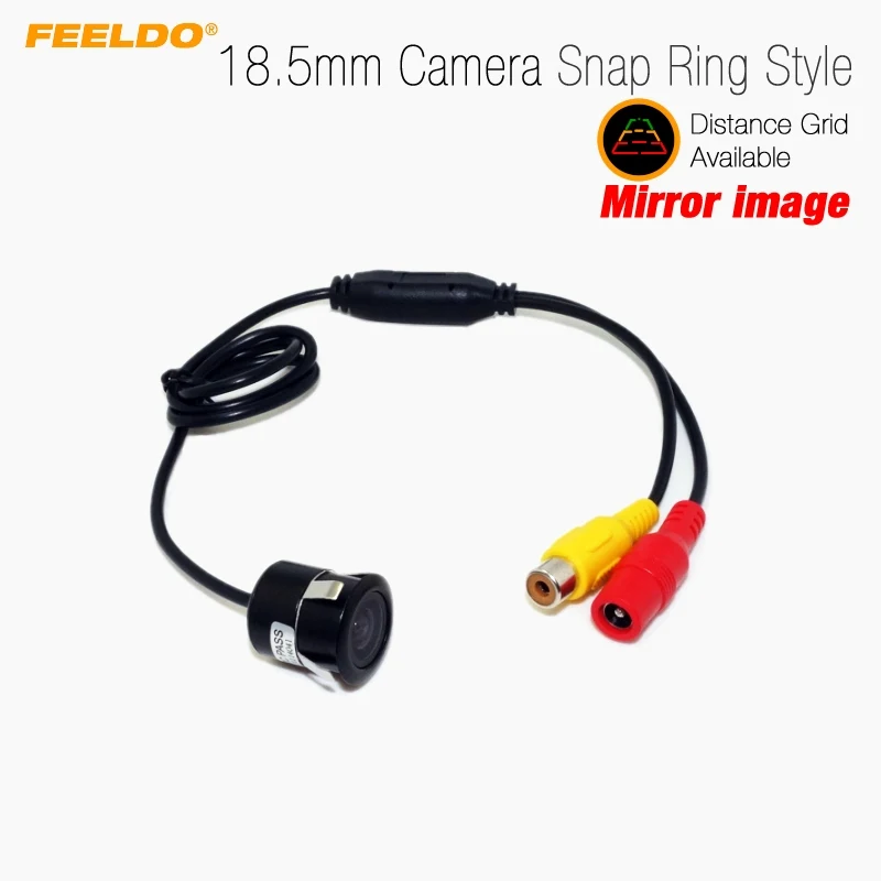 

FEELDO 1 комплект автомобиля 18,5 мм защелкивающееся кольцо автомобильное зеркало изображение RCA камера заднего вида фотокамера # AM2506
