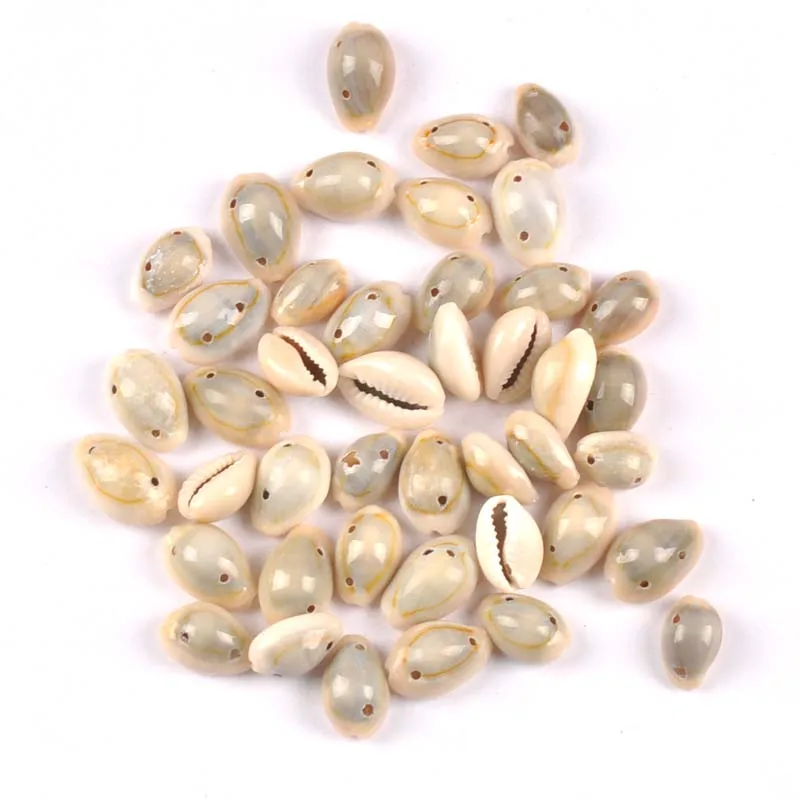 Серый натуральный спиральный корпус Diy ремесло 2 отверстия ракушки для ювелирных