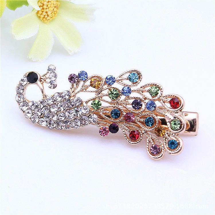 Лидер продаж 2017 модная заколка-пряжка для волос в виде павлина украшения женщин |