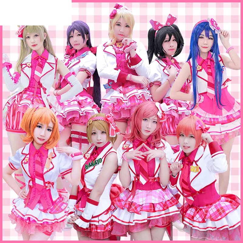 Love Live Honoka Kotori Umi Eli Nozomi Maki Rin Hanayo Nico live ver cos платье Косплей Костюм Хэллоуин костюм