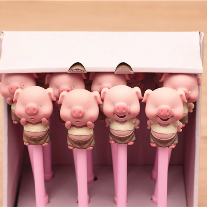 1 шт., новинка, милая гелевая ручка со Свинкой из мультфильма, Kawaii, черные чернила, нейтральная ручка для письма, для детей, девочек, подарок, школьные принадлежности, корейские канцелярские принадлежности