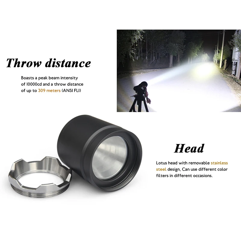 XM L2 long range Факел фонарик тактический фонарь Охота самообороны вспышки света 18650