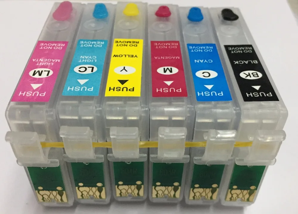 Einkshop для Epson T0791 пустые многоразовые чернильные картриджи Stylus 1400 1410 1500 PX700W PX800FW P50