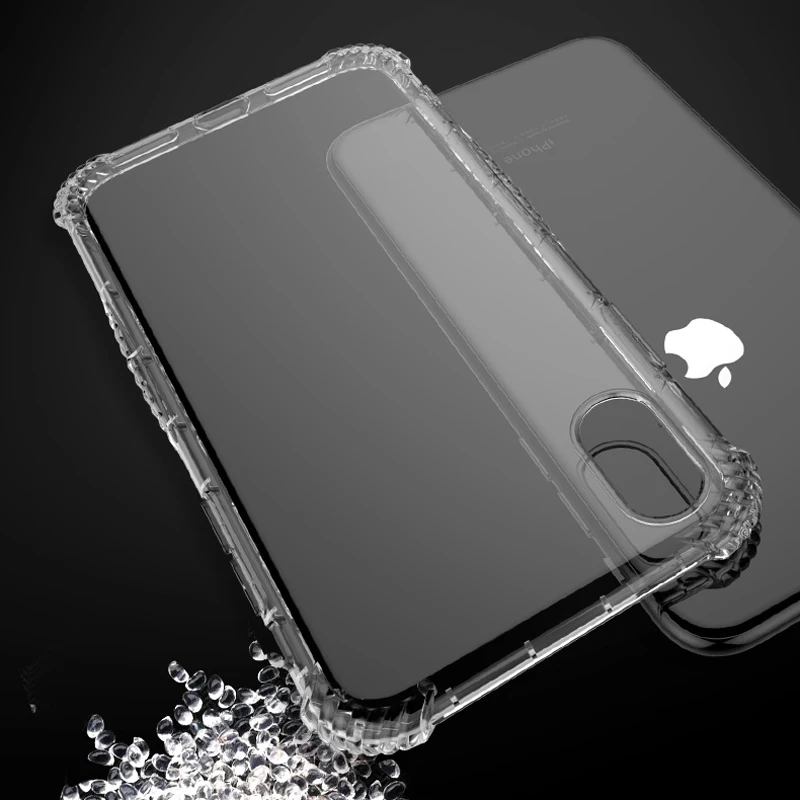 Противоударный мягкий прозрачный чехол CAPSSICUM для iPhone X Xs Max XR воздушная подушка