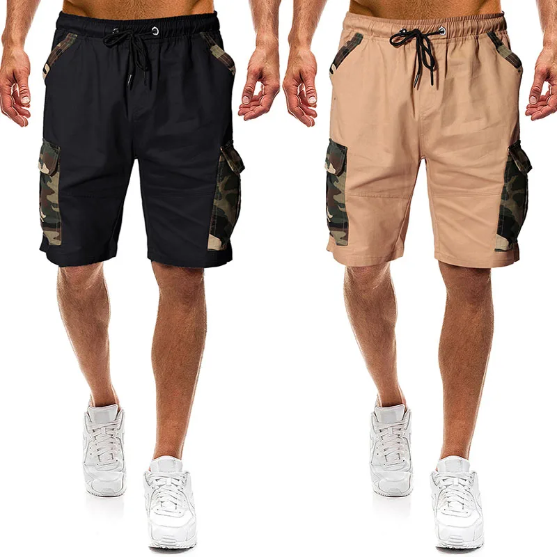 PADEGAO Brand High Quality Summer 2019 New Men's Fashion Leisure Comfort Camouflage Stitching Tie Belt Tool Shorts | Мужская одежда