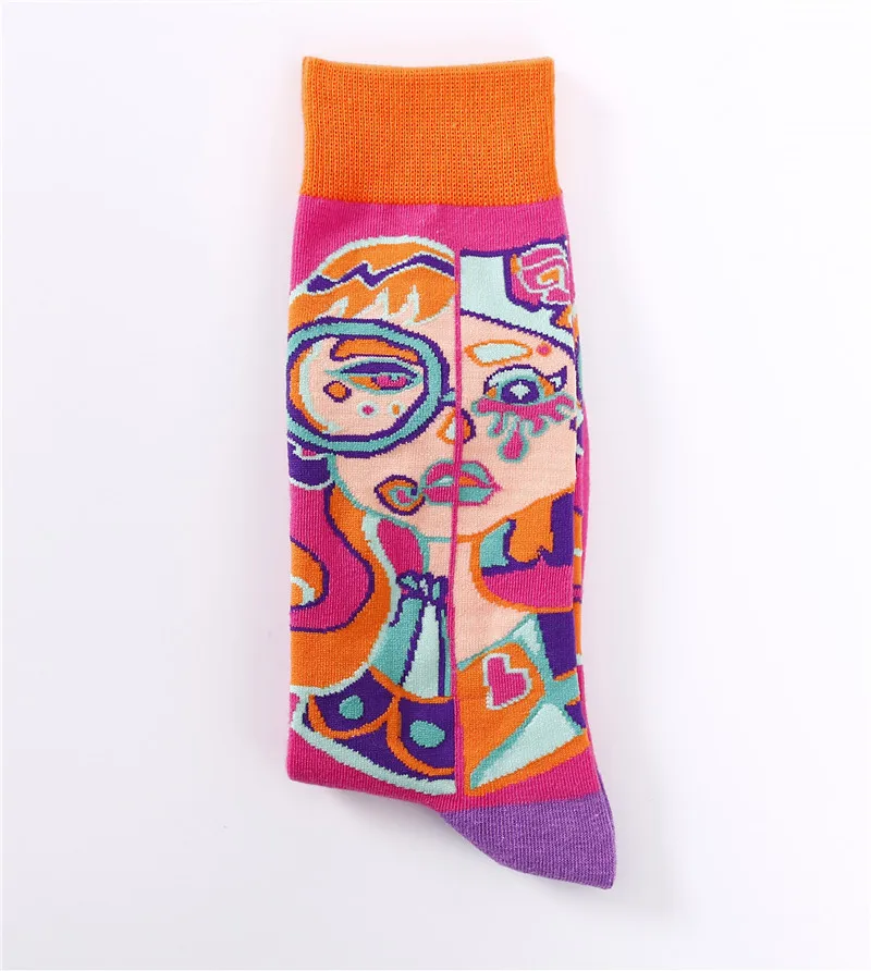 50107 Moda Mulaya, забавные мужские носки, цветные, хлопок, зимние мужские носки, хлопок, высокое качество, хип-хоп, уличная одежда, крутые носки для мужчин - Цвет: 50107