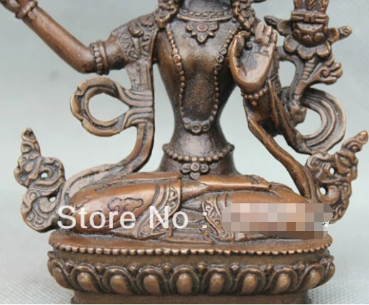 Быстрая доставка старый телефон фиолетовая Бронзовая статуя Будды Wenshu Manjushri | Дом
